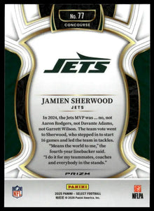 2025 Panini Select - Jamien Sherwood Silver Prizm - Football #77