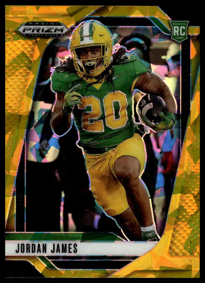 2025 Panini Prizm Draft Picks - Jordan James Prizms Gold Ice - Football #98