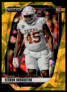 2025 Panini Prizm Draft Picks - Vernon Broughton Prizms Gold Ice - Football #125