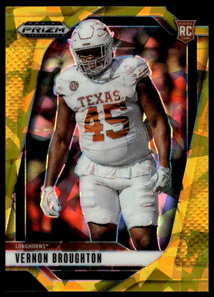 2025 Panini Prizm Draft Picks - Vernon Broughton Prizms Gold Ice - Football #125