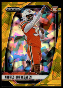 2025 Panini Prizm Draft Picks - Andres Borregales Prizms Gold Ice - Football #56