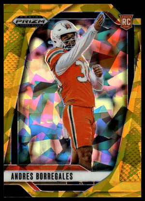 2025 Panini Prizm Draft Picks - Andres Borregales Prizms Gold Ice - Football #56