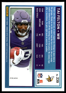 2025 Donruss Optic - Tai Felton Purple Shock - Football #239