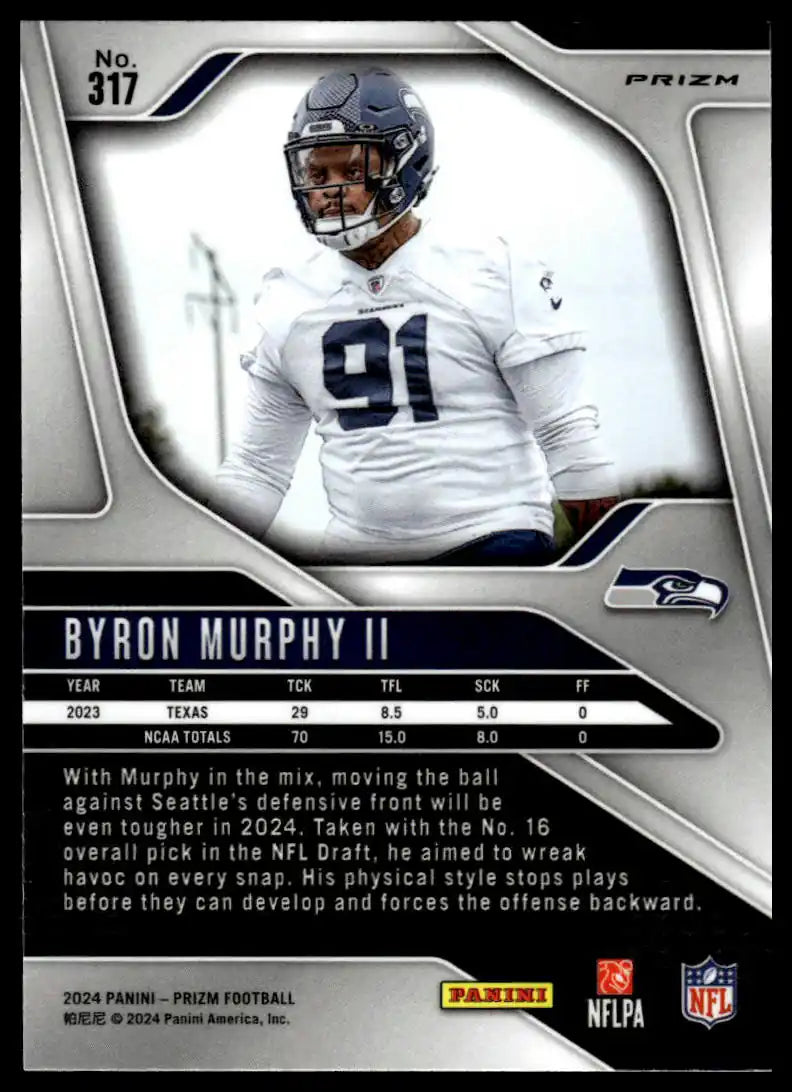 2024 Panini Prizm - Byron Murphy II Silver - Football #317