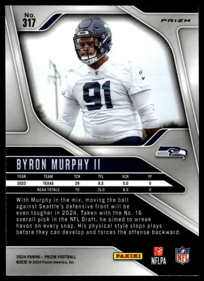 2024 Panini Prizm - Byron Murphy II Silver - Football #317
