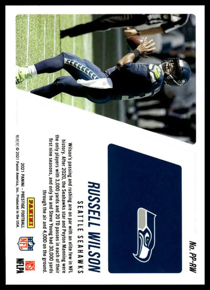 2021 Panini Prestige - Russell Wilson Prestigious Pros - Football #PP-RW