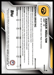 2025 Bowman University Chrome - Kamari Moulton Refractor - Football #5