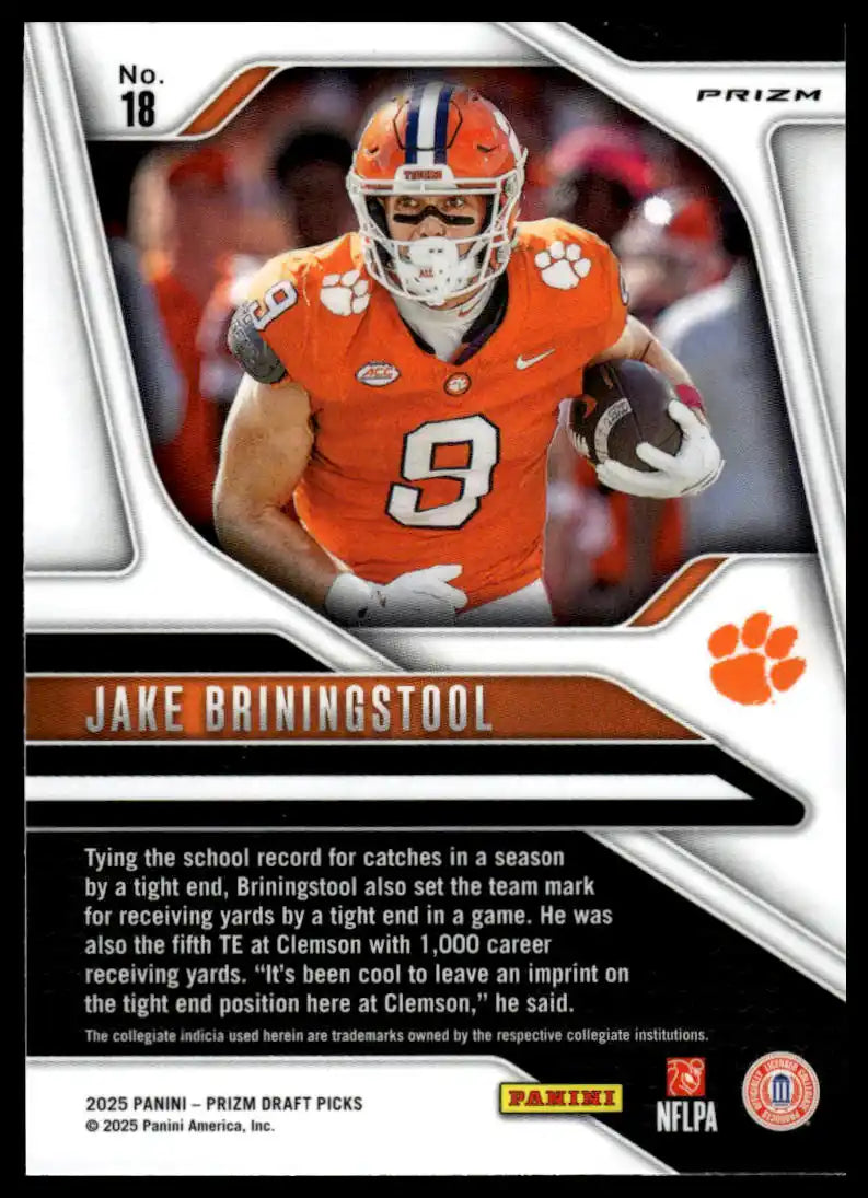 2025 Panini Prizm Draft Picks - Jake Briningstool Prizms Silver - Football #18