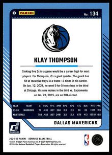 2024-25 Donruss - Klay Thompson Holo Green Laser - Basketball #134