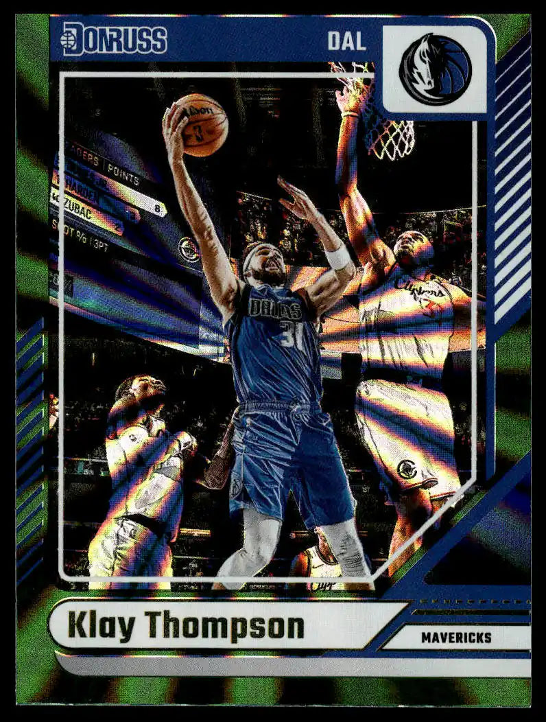 2024-25 Donruss - Klay Thompson Holo Green Laser - Basketball #134