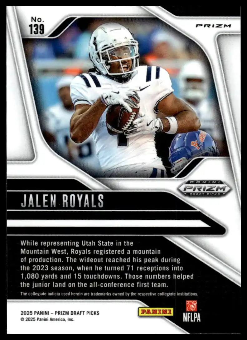2025 Panini Prizm Draft Picks - Jalen Royals Prizms Gold Ice - Football #139