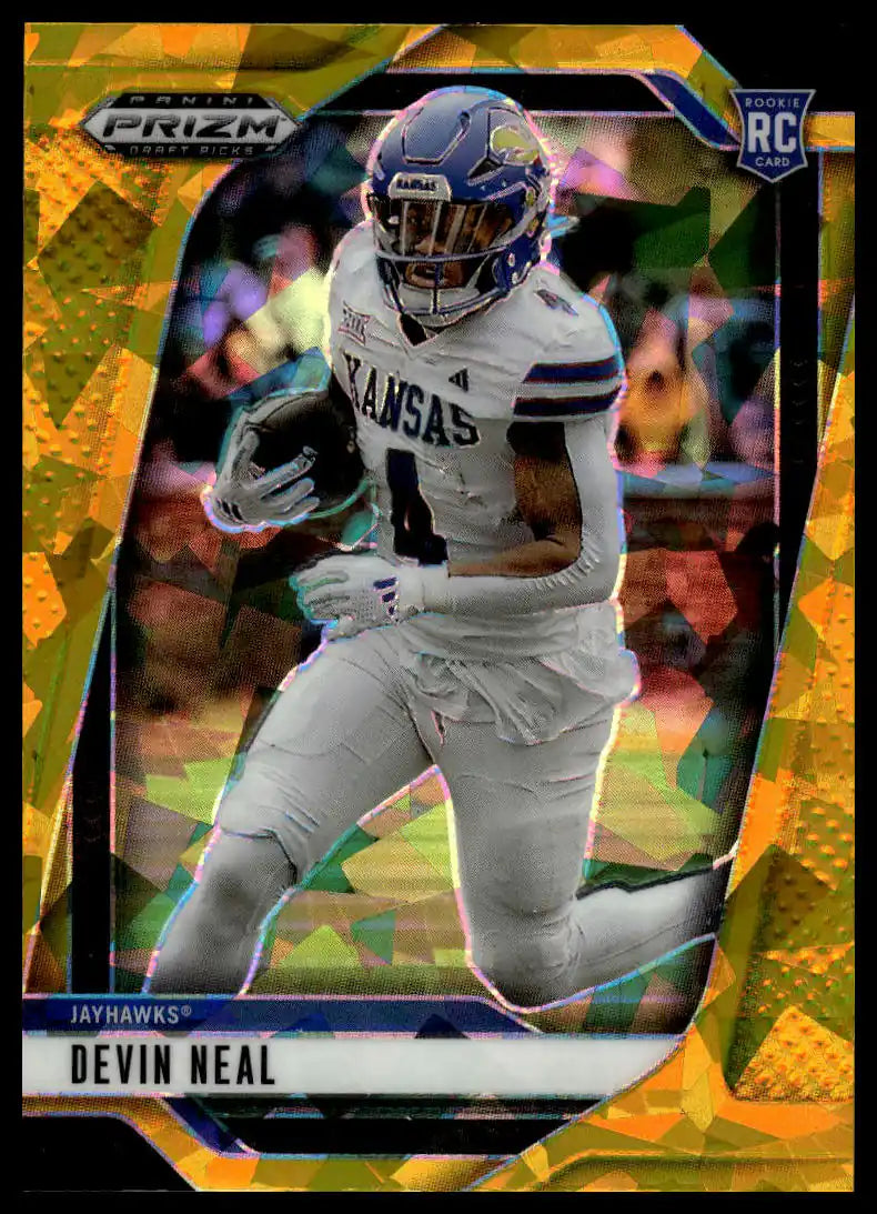 2025 Panini Prizm Draft Picks - Devin Neal Prizms Gold Ice - Football #43