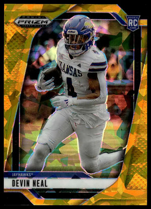 2025 Panini Prizm Draft Picks - Devin Neal Prizms Gold Ice - Football #43