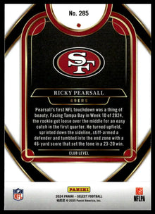 2024 Panini Select - Ricky Pearsall - Football #285
