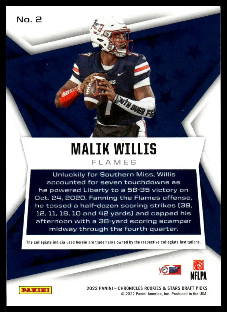 2022 Chronicles Draft Picks - Malik Willis Rookies and Stars - Football #2