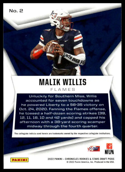 2022 Chronicles Draft Picks - Malik Willis Rookies and Stars - Football #2