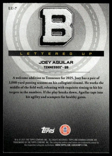 2025 Bowman University Chrome - Joey Aguilar Lettered Up - Football #LU-7
