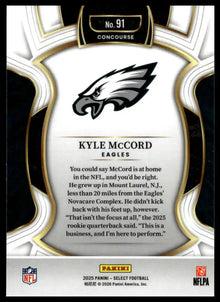 2025 Panini Select - Kyle McCord - Football #91