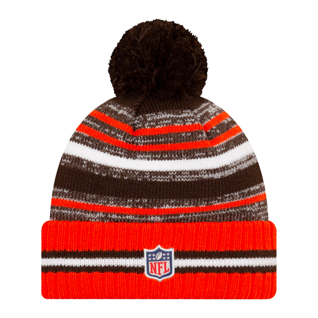 Cleveland Browns 2021 Sideline Sport Knit Pom Beanie