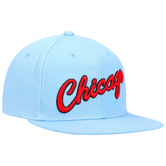 Chicago Bulls Mitchell and Ness Light Blue HWC Core Basic Snapback Hat
