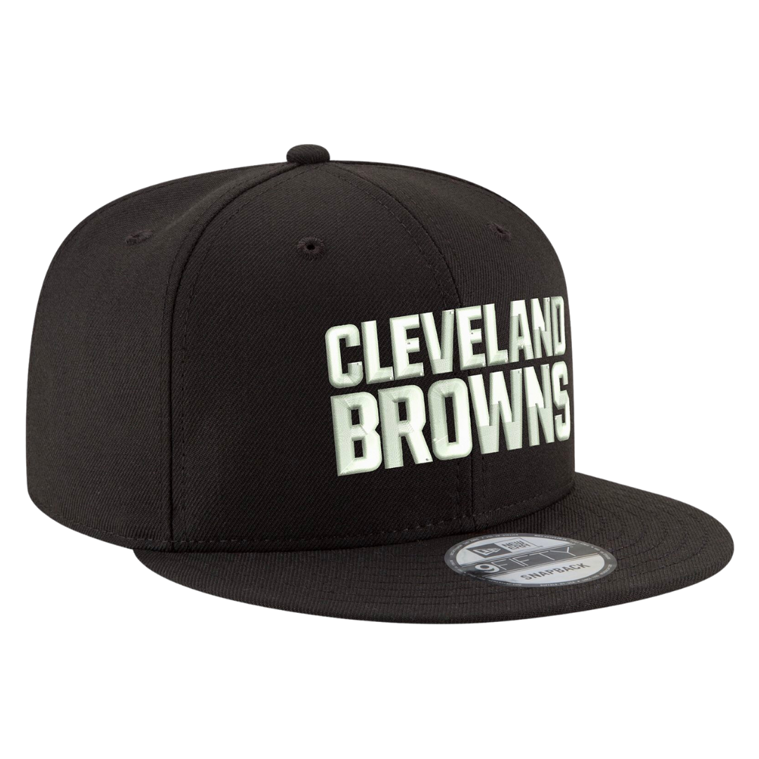 Cleveland Browns Black & White 9FIFTY Snapback Hat
