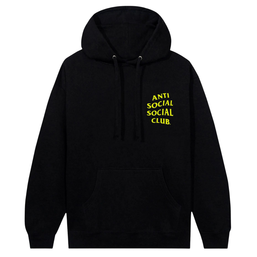 ASSC Yellow Banded Hoodie - Black