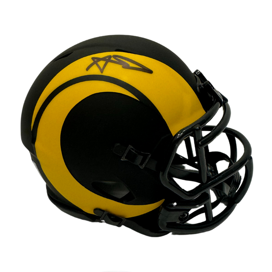 Aaron Donald Los Angeles Rams Autographed Eclipse Mini Speed Helmet - Beckett COA