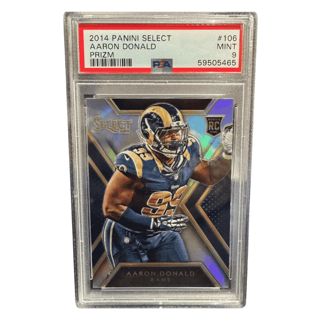 Aaron Donald PSA 9 2014 Panini Select Prizm Rookie RC Card #106