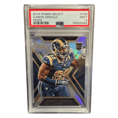 Aaron Donald PSA 9 2014 Panini Select Prizm Rookie RC Card #106