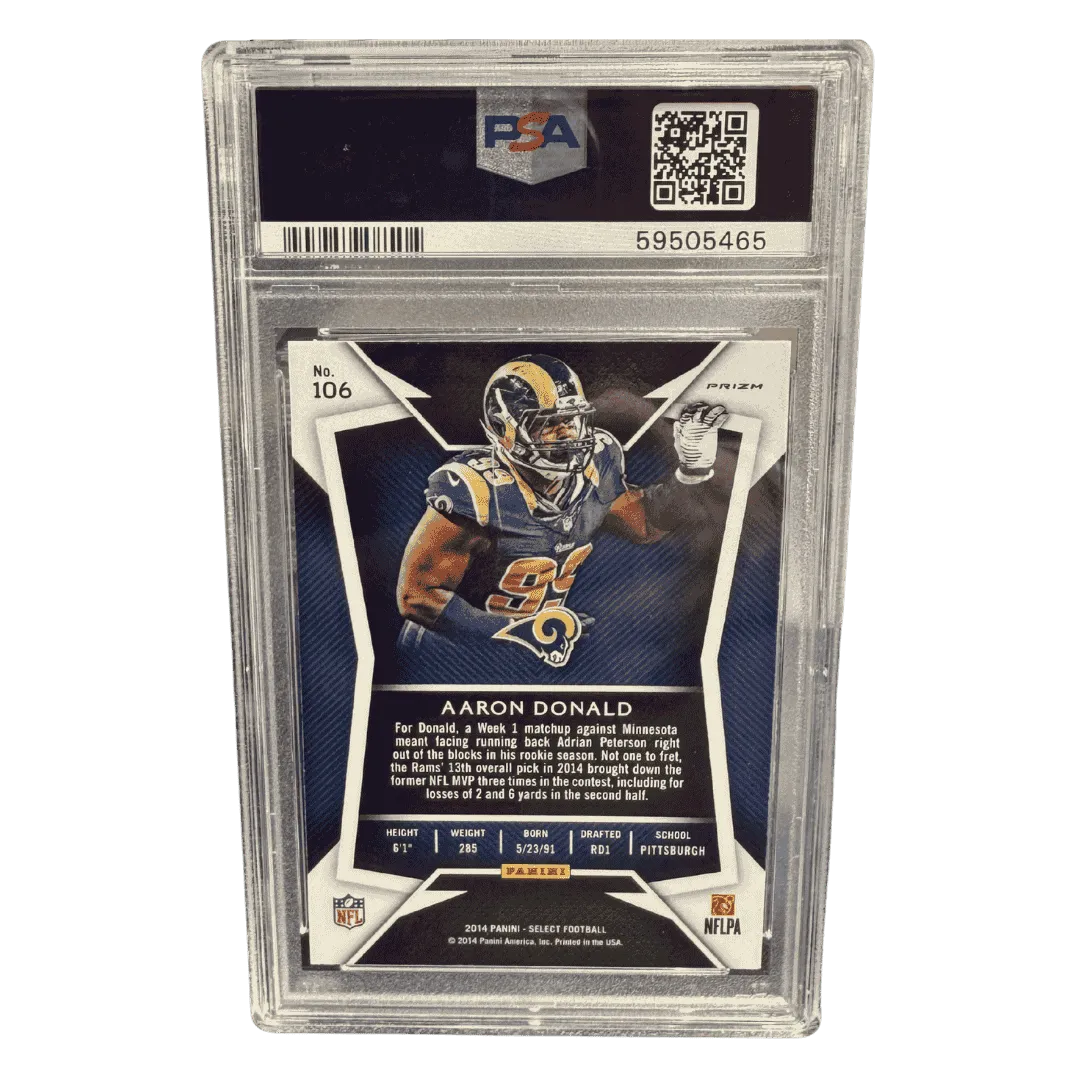 Aaron Donald PSA 9 2014 Panini Select Prizm Rookie RC Card #106