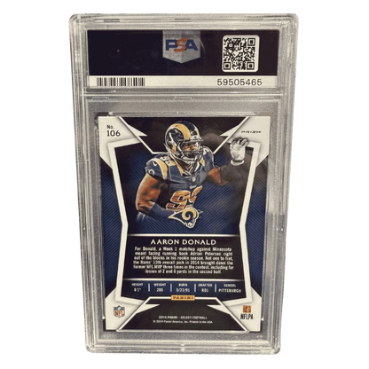 Aaron Donald PSA 9 2014 Panini Select Prizm Rookie RC Card #106