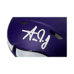 
Aaron Jones Minnesota Vikings Autographed Mini Speed Helmet - Beckett COA — Back