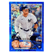 Aaron Judge 2023 Topps Chrome Blue Logofractor #d/150 #62