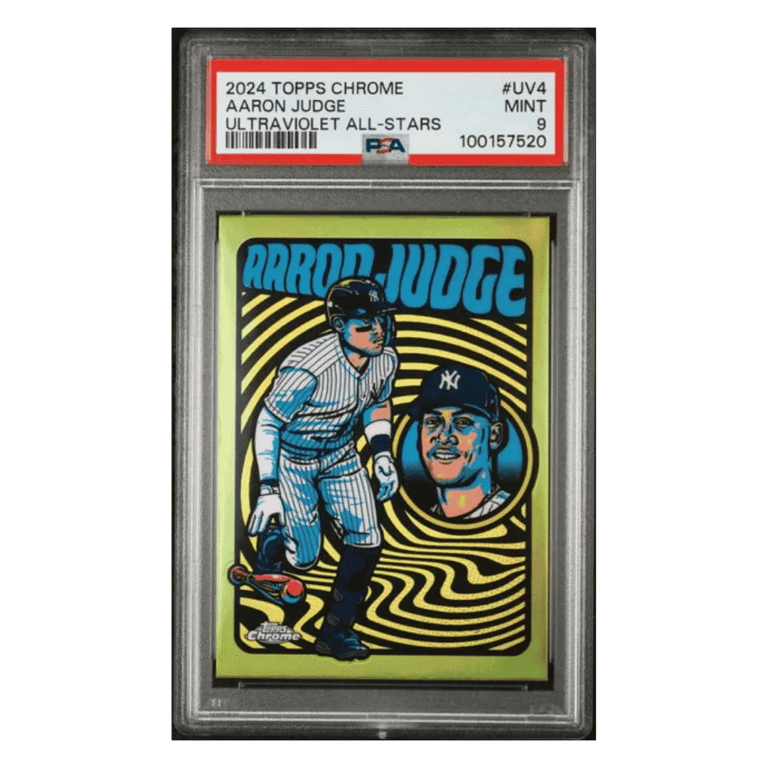 Aaron Judge PSA 9 2024 Topps Chrome Ultraviolet All Stars Card #UV4