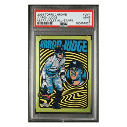 Aaron Judge PSA 9 2024 Topps Chrome Ultraviolet All Stars Card #UV4