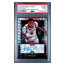 Ace Bailey PSA 9 2024 Topps Bowman University Best ISO Signature Geometric Card #ISOAB
