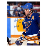 Adam Oates St Louis Blues Autographed Photo w/ "HOF 12" Inscription - Fan Cave COA
