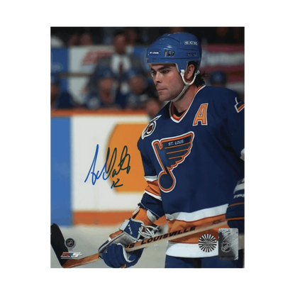 Adam Oates St Louis Blues Autographed Close Up Photo - Fan Cave COA