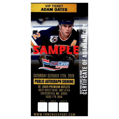 Adam Oates St Louis Blues Autographed Playmaker Photo - Fan Cave COA