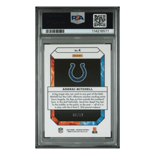 Adonai Mitchell PSA 9 2024 Panini Obsidian Fire and Ice Silver Rookie RC #d/ 99 Card #4