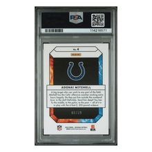 Adonai Mitchell PSA 9 2024 Panini Obsidian Fire and Ice Silver Rookie RC #d/ 99 Card #4