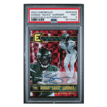 Ahmad "Sauce" Gardner PSA 9 2022 Panini Chronicles Essentials Autograph Red Rookie RC #d/ 99 Card #ESSAHG