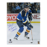 Al MacInnis St Louis Blues Autographed 16x20 Photo w/ "HOF 07" Inscription - JSA COA