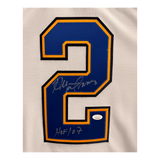 Al MacInnis St Louis Blues Autographed CCM Away Jersey with Inscription - JSA COA