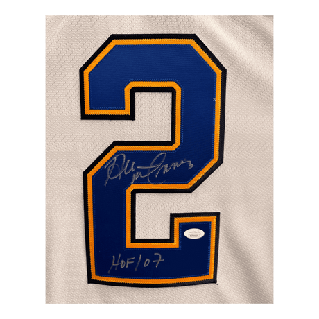 Al MacInnis St Louis Blues Autographed CCM Away Jersey with Inscription - JSA COA