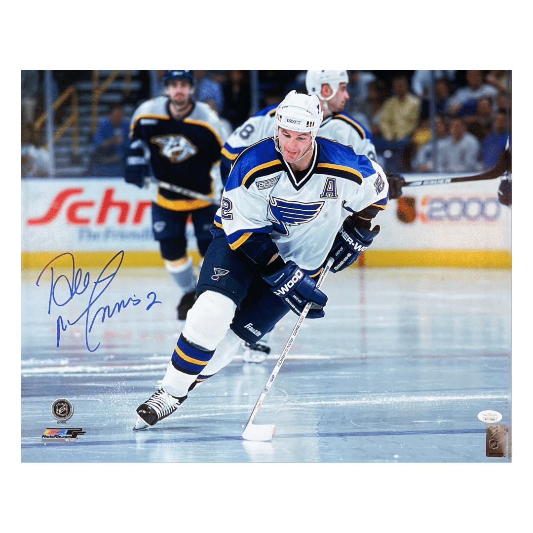 Al MacInnis St Louis Blues Autographed Skating 16x20 Photo - JSA COA