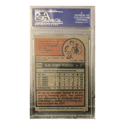 Al Hrabosky PSA 9 1975 Topps Card #122