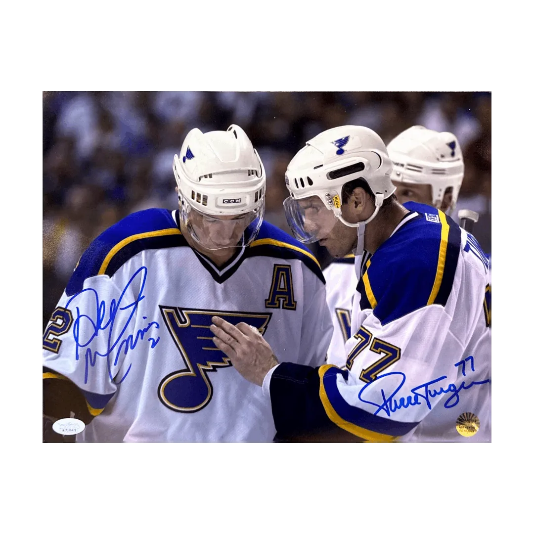 Al MacInnis Pierre Turgeon St Louis Blues Dual Autographed 11x14 Photo - JSA COA