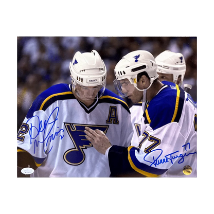 Al MacInnis Pierre Turgeon St Louis Blues Dual Autographed 11x14 Photo - JSA COA