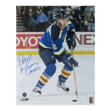 Al MacInnis St Louis Blues Autographed 16x20 Photo w/ "HOF 07" Inscription - JSA COA